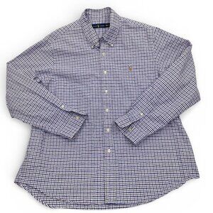 Polo Ralph Lauren Purple Plaid Button Down Cotton Dress Casual Shirt Men's 2XL